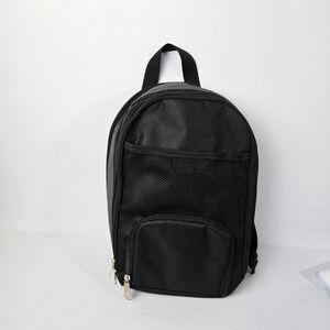 TI Mini Black Backpack‎ Multiple compartments with interior hooks and straps